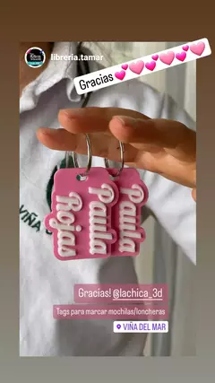 Imagen de (A PEDIDO) IDENTIFICADORES CON NOMBRE (color a elección)