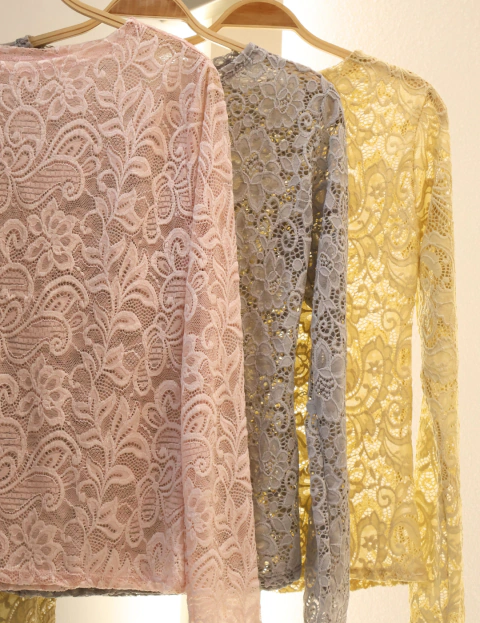 Blusa Renda Kiara | Gola Careca