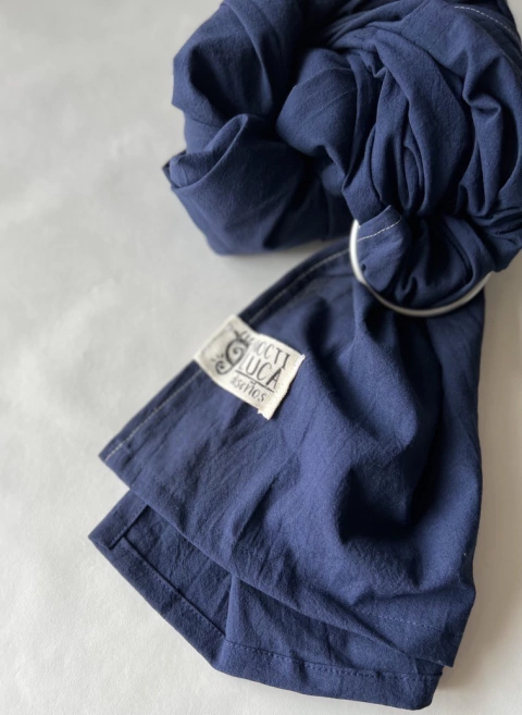 Bandolera de anillas azul Cobalto