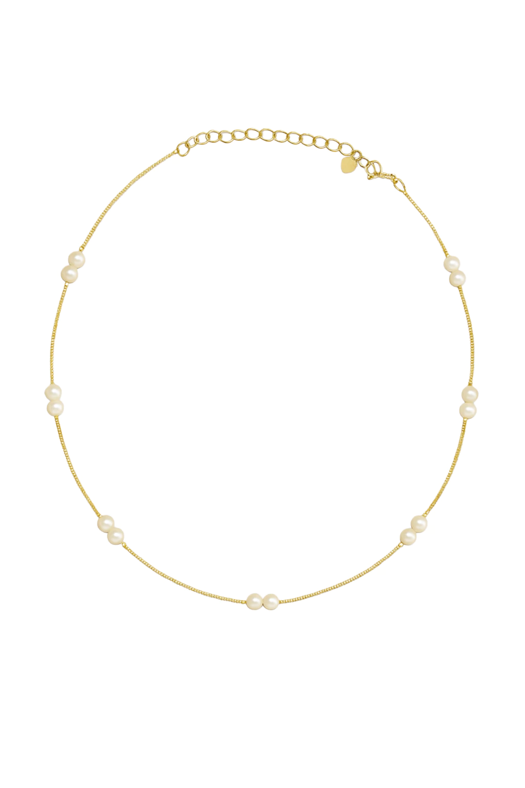 Cadena Doble Pearls Gold
