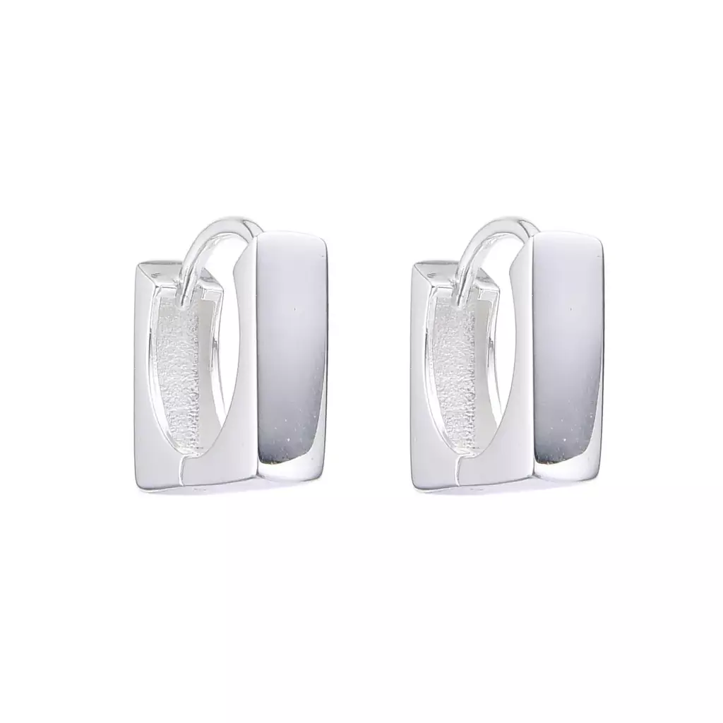 Argollas Flat Square (par)