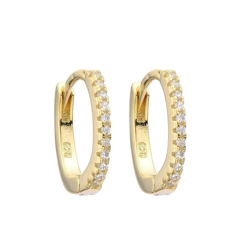 Argollas Shiny Curve Gold (Par)