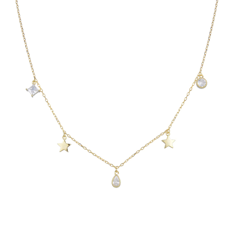 Choker Cubic Stars Gold