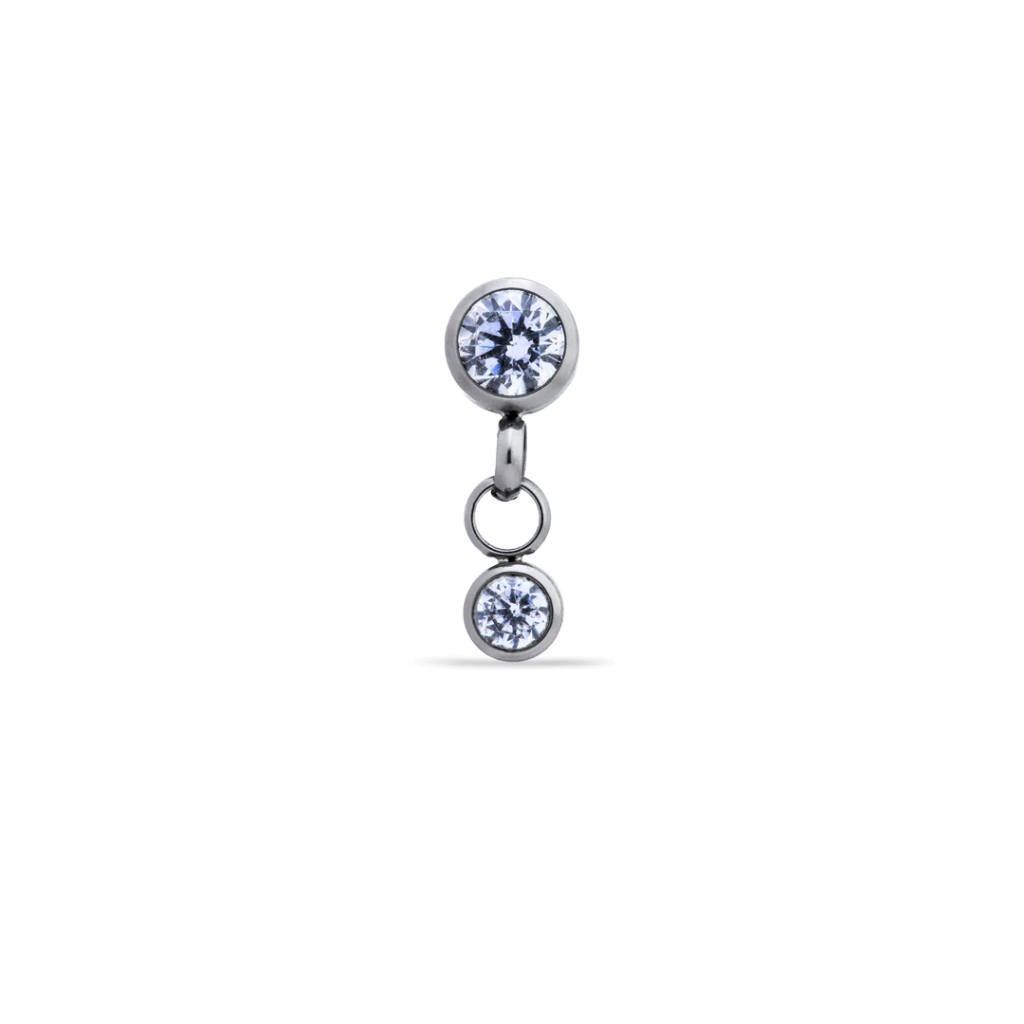 Labret Doble Zircon (Unidad)