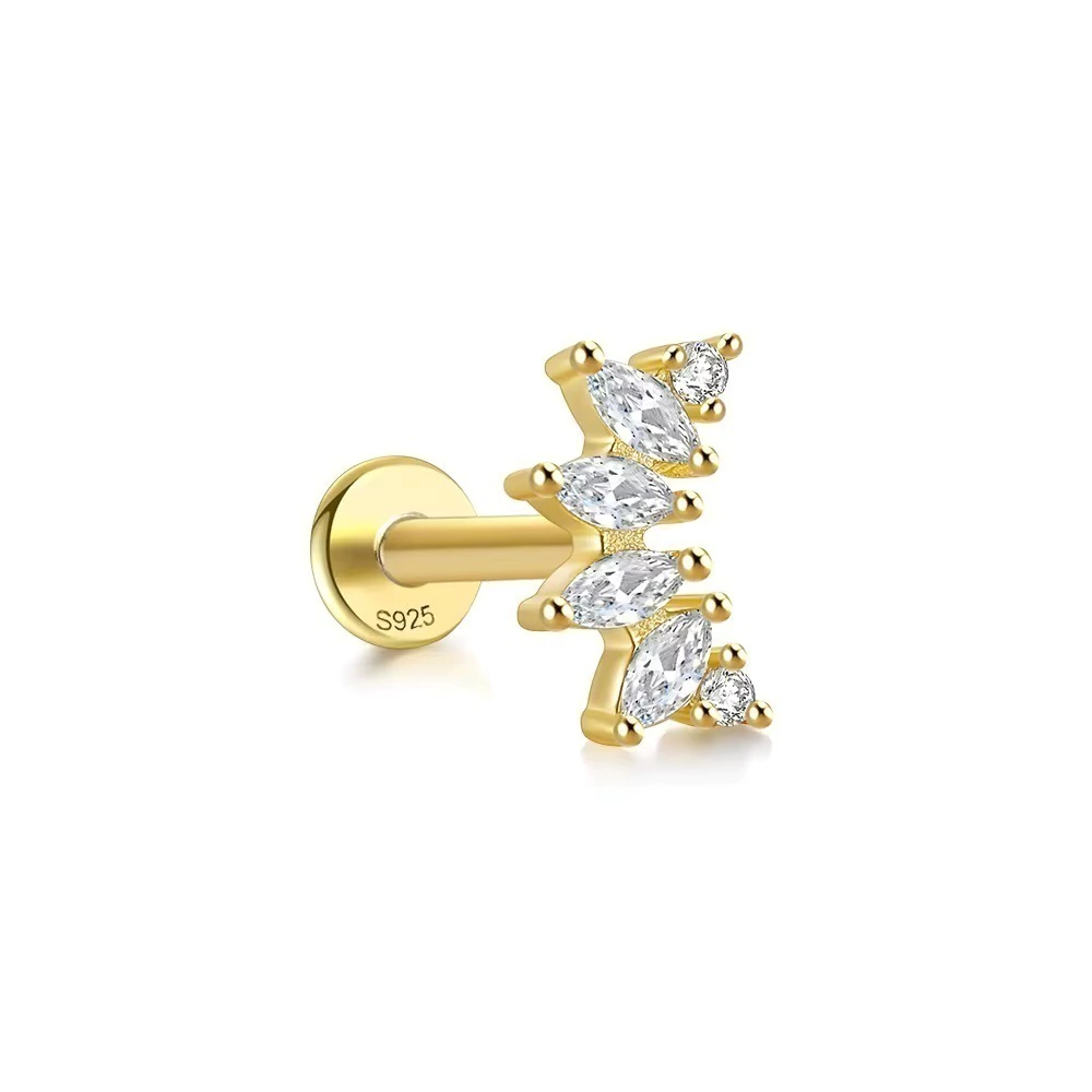 Pasante Piercing Shiny Four Gold (Unidad)