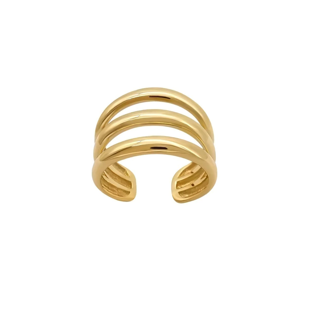 Earcuff Triple Lines Gold