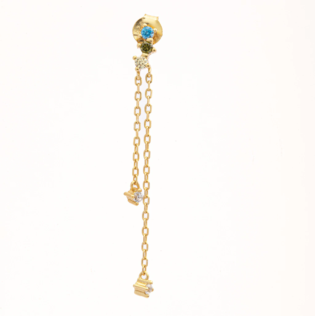Pasante multi chain cubic gold (unidad)