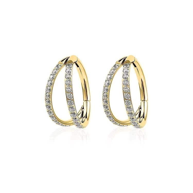 Argolla Clicker Doble Lines Gold (Unidad)