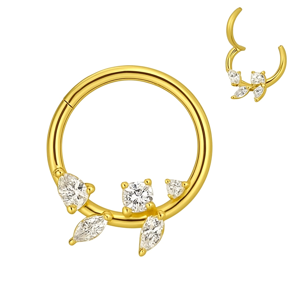 Argolla Clicker Leaf Gold (Unidad)