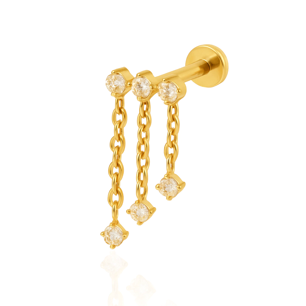 Labret Drape Chains Gold (Unidad)