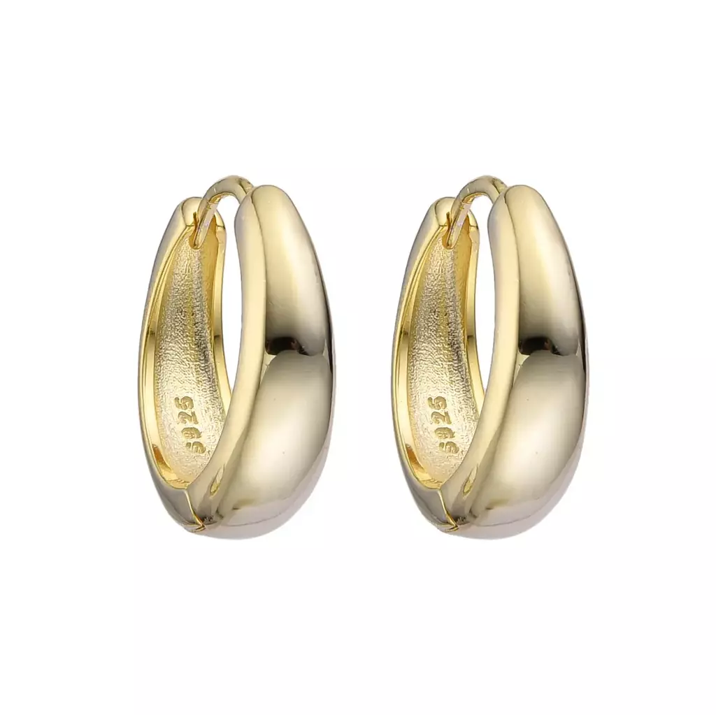 Argollas Cubanas Maxi Hoop Gold (par)