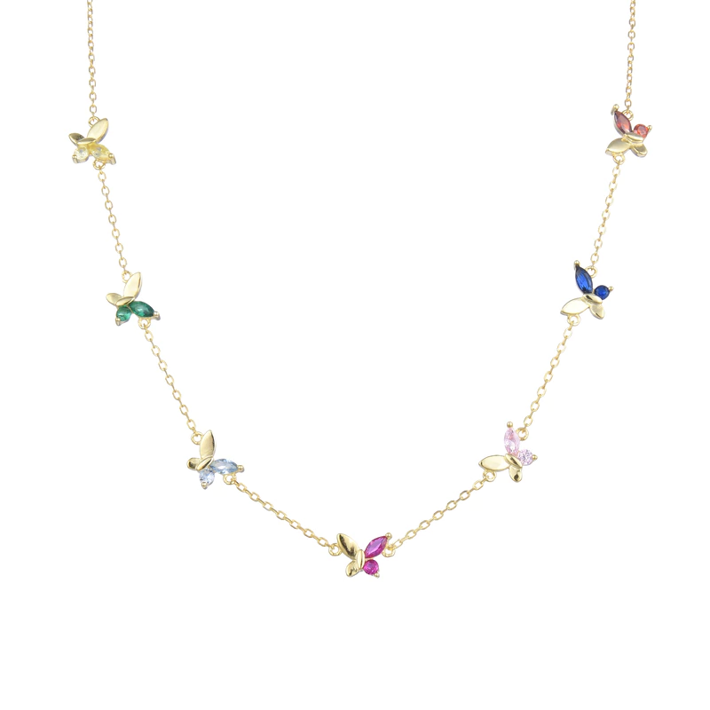 Cadena Multi Butterfly Gold