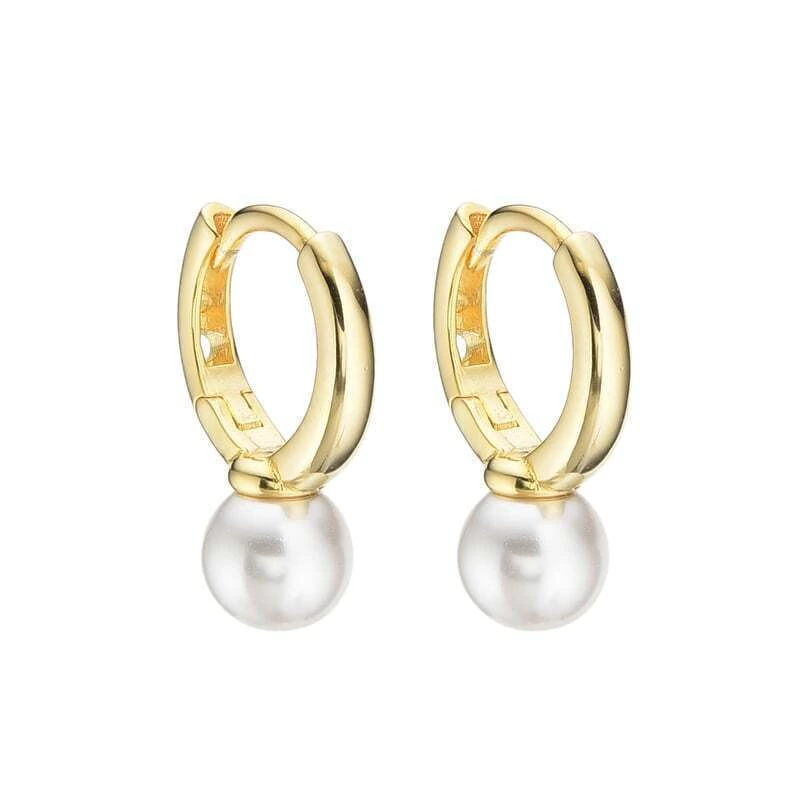 Argollas Baby Pearl Gold (Par)