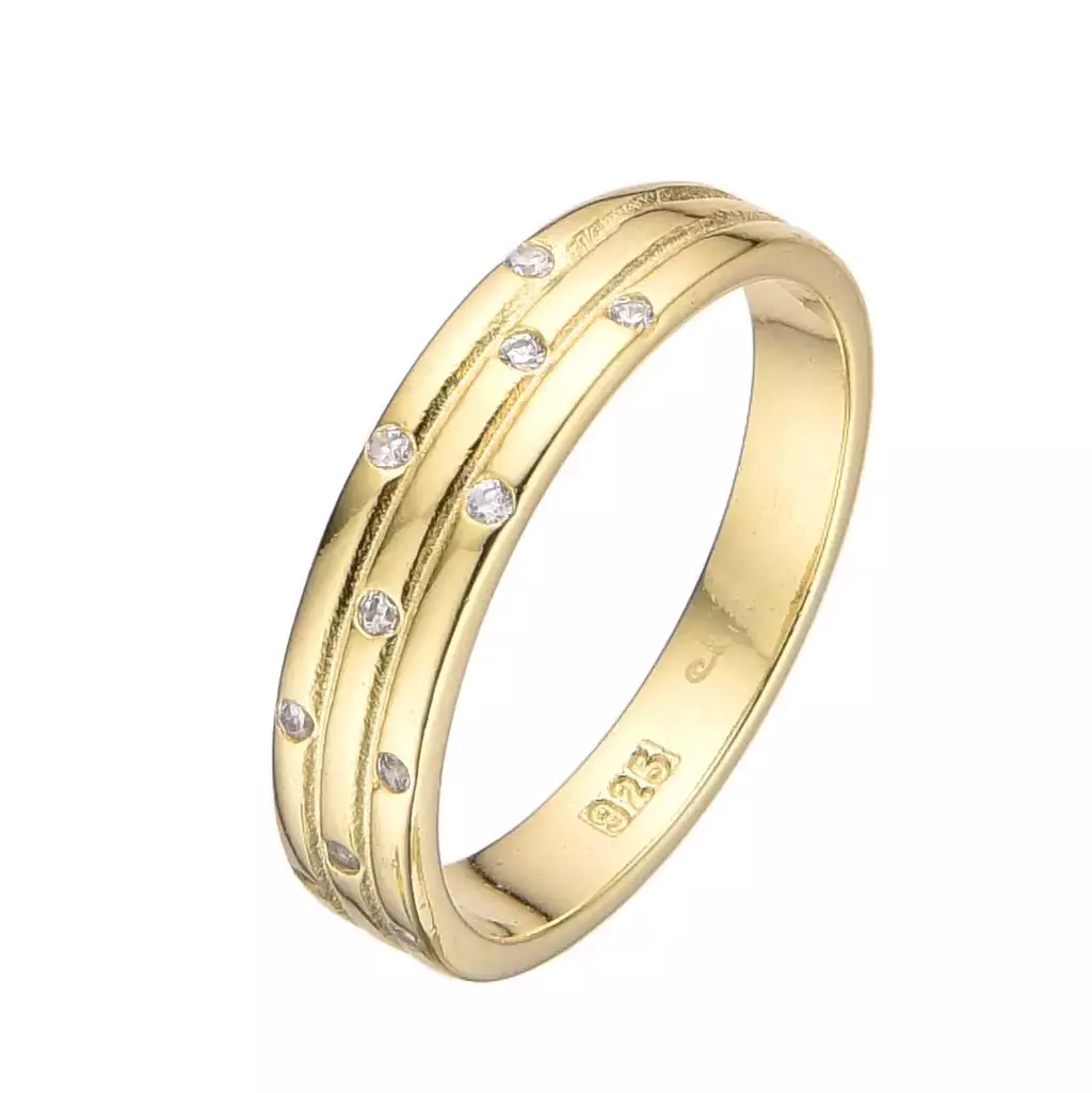 Anillo Shiny Lines Gold