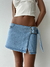 Image of Buckle Denim Skirt