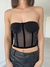 Bustier Velvet Plumeti - tienda online