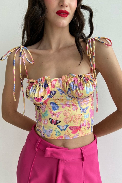 Top Oasis Butterflies Amarillo - comprar online