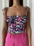 Top Oasis Butterflies Negro - tienda online