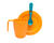 Set Jarro + Plato + Cuchara - Naranja - comprar online