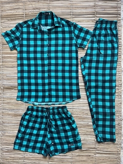 Camisa Xadrez verde unissex - comprar online