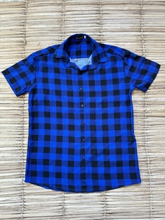 Camisa Xadrez azul Unissex