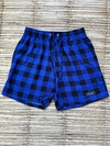 Short Xadrez azul unissex