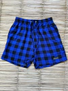 Short Xadrez azul unissex
