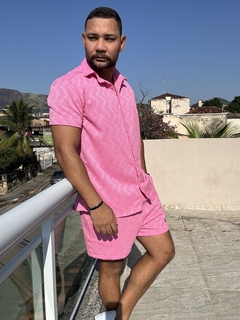 Camisa Tricô Forrado Rosa Unissex na internet