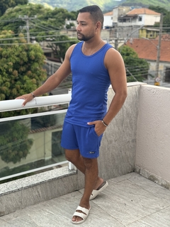 Short Canelado Azul na internet