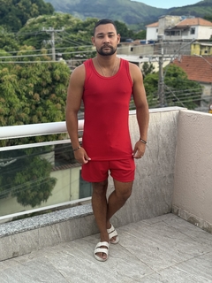 Regata Canelada Vermelho - comprar online