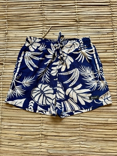 Short Floral Marinho unissex