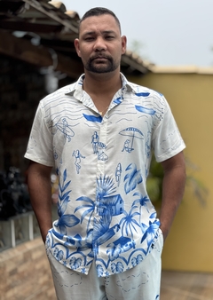 Camisa Praia azul Unissex - comprar online