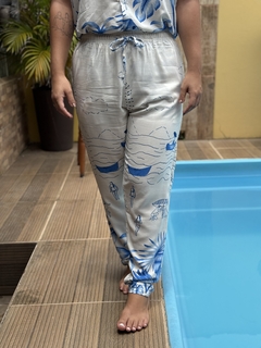 Calça Praia Azul unissex na internet