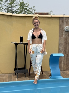 Calça Praia Caramelo unissex na internet