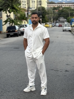 Calça Tricô forrado Branco - comprar online