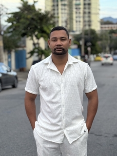 Camisa Tricô forrado Branco unissex - Bernardo C