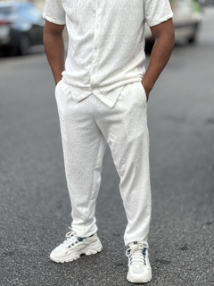 Calça Tricô forrado Branco