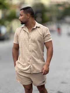 Camisa Tricô Forrado Bege aunissex - Bernardo C