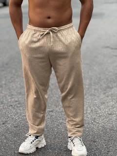 Calça Tricô forrada Bege unissex