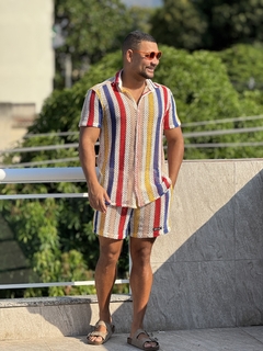 Short tricô Color unissex na internet