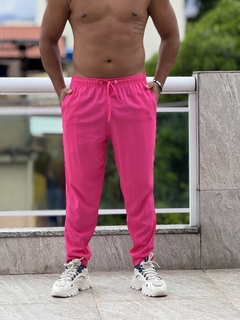Calça Rosa Babalu unissex - Bernardo C