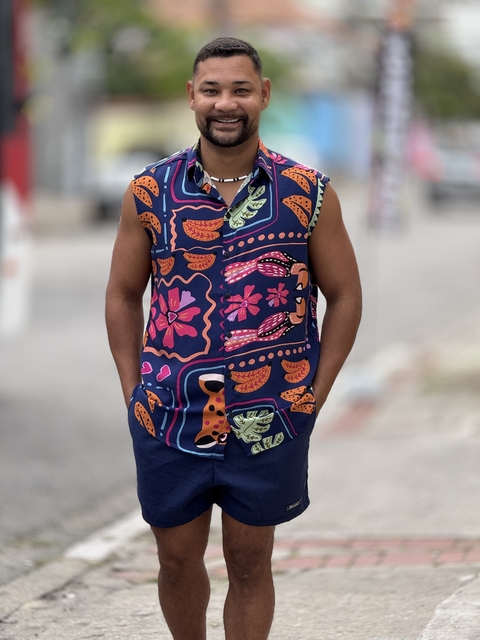 Camisa Estações sem manga unissex
