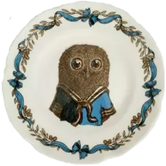 Plato ilustrado Búho