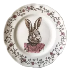 Plato ilustrado Coneja