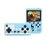 Consola retro Game Box Plus H500 de color azul con un control y pantalla.