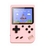Consola retro Game Box Plus color rosa con pantalla que muestra un videojuego clásico