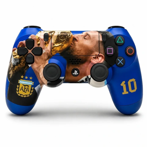 Joystick Inalámbrico Playstation 4 Genérico Messi Copa Mundial Azul