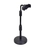 Soporte de mesa para celular con base circular y brazo ajustable, ideal para streaming.