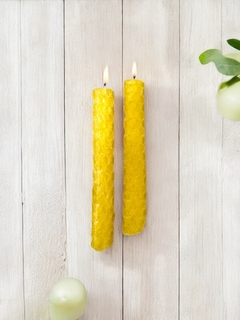 VELA DE MIEL CORTA AMARILLA - comprar online