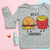 PIJAMA KIDS BEST FRIENDS GRIS - tienda online